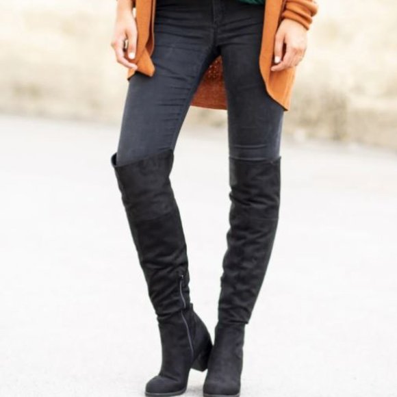 FAUX SUEDE KNEE BOOT - Picture 2 of 5